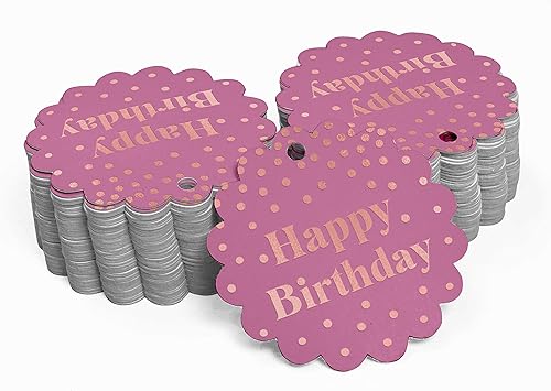 Miniatura 291 de Etiquetas colgantes para botellas de feliz cumpleaños, paquete de 100 unidades Blanco,Aqua Blue,Negro,Azul,Azul turquesa oscuro,Rosa