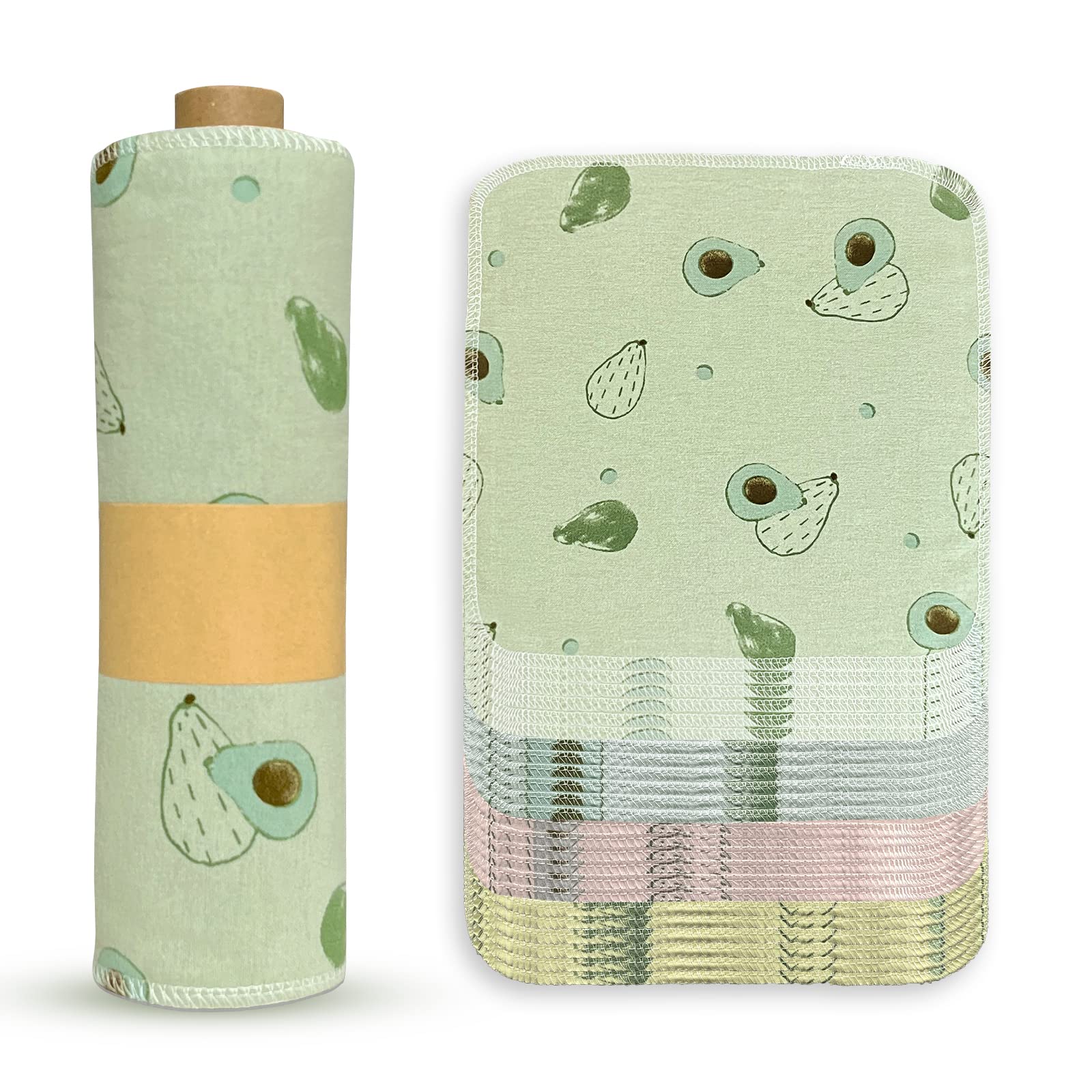 Wiederverwendbare Papierhandtücher – 10 Stück Rolle, Aus Baumwollflanell, Waschbar & Saugstark