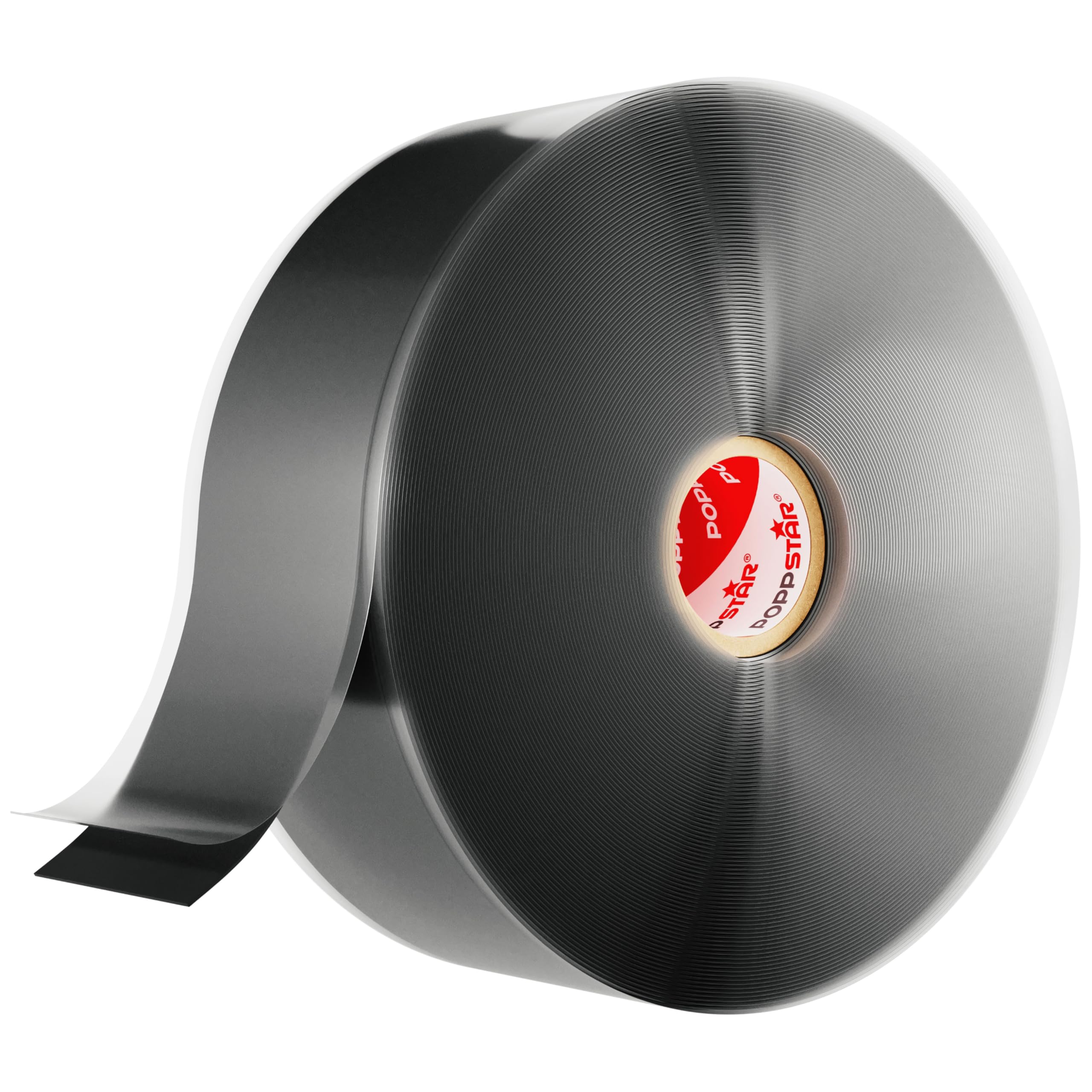 POPPSTAR selbstverschweißendes Silikonband, 11m x 38mm, Isolierband und Dichtungsband (Wasser, Luft), schwarz, 1 Rolle