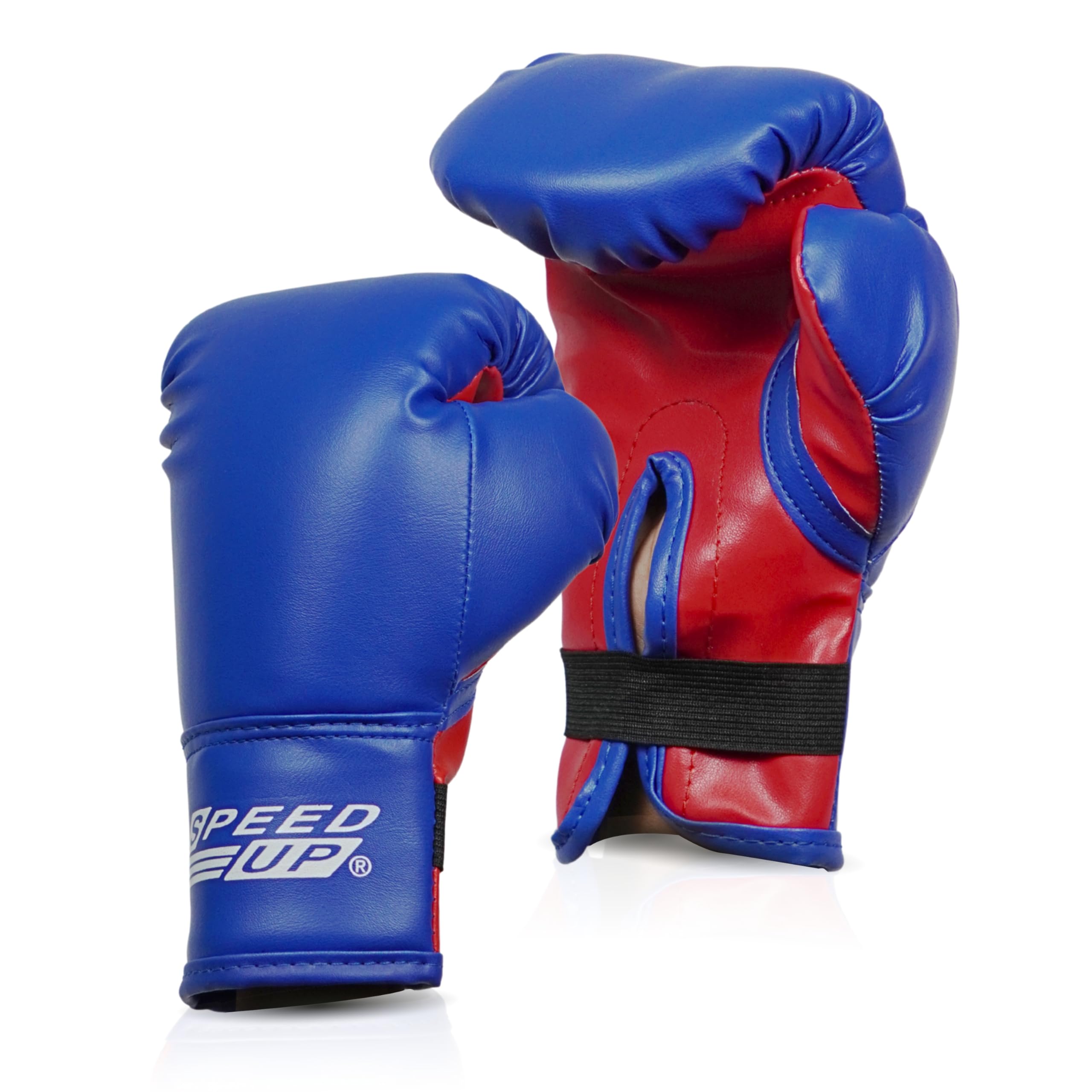 SPEED UP Junior Boxing Gloves, Training Punching Gloves for Boys & Girls (Blue, Junior)-image-45