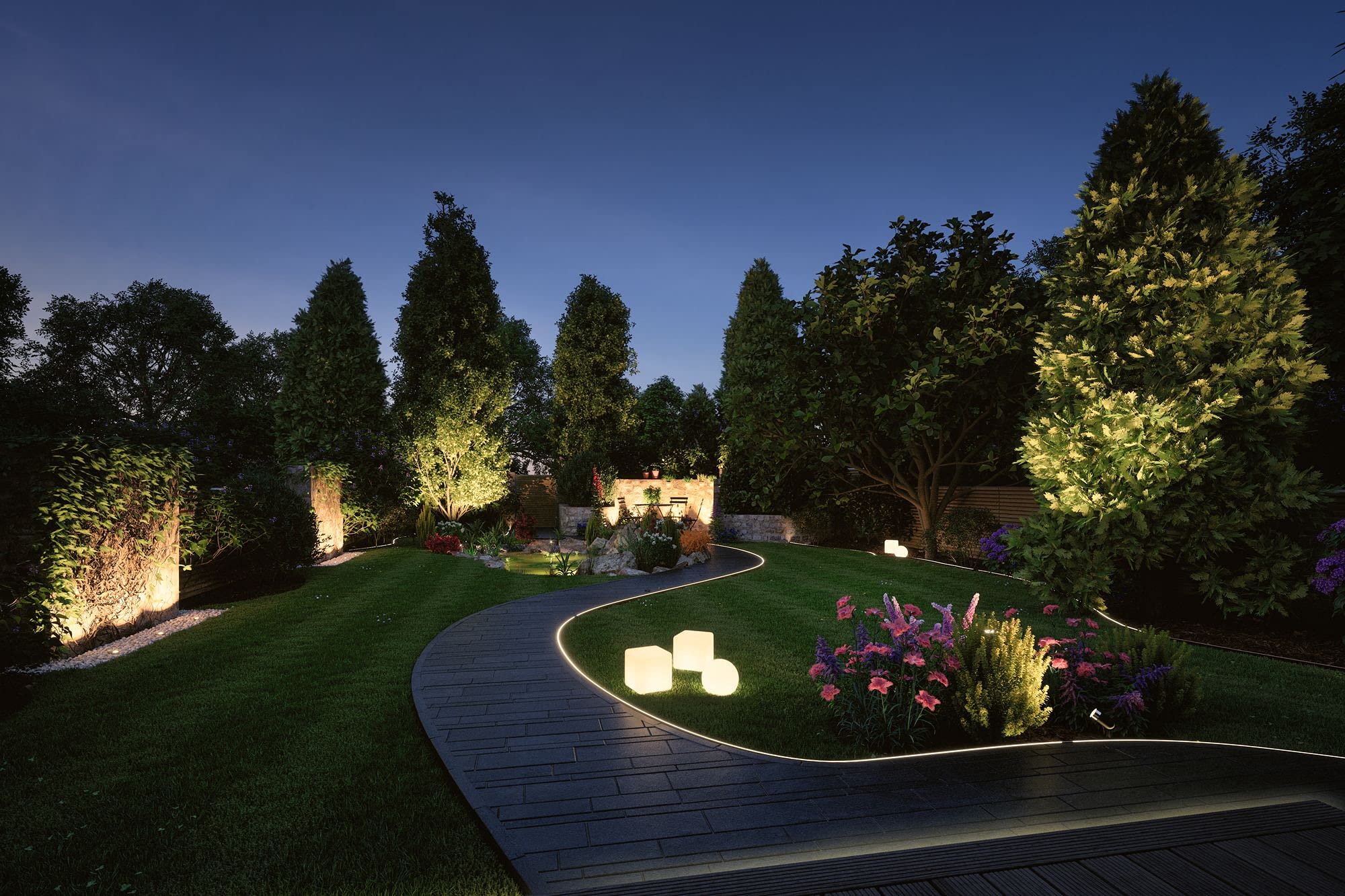 Paulmann 94274 Plug & Shine LED apparecchio per esterni ZigBee incl. 1 apparecchio da incasso a pavimento RGBW dimmerabile da 3,6 Watt IP65 argentato illuminazione da giardino bianco caldo 3000 K