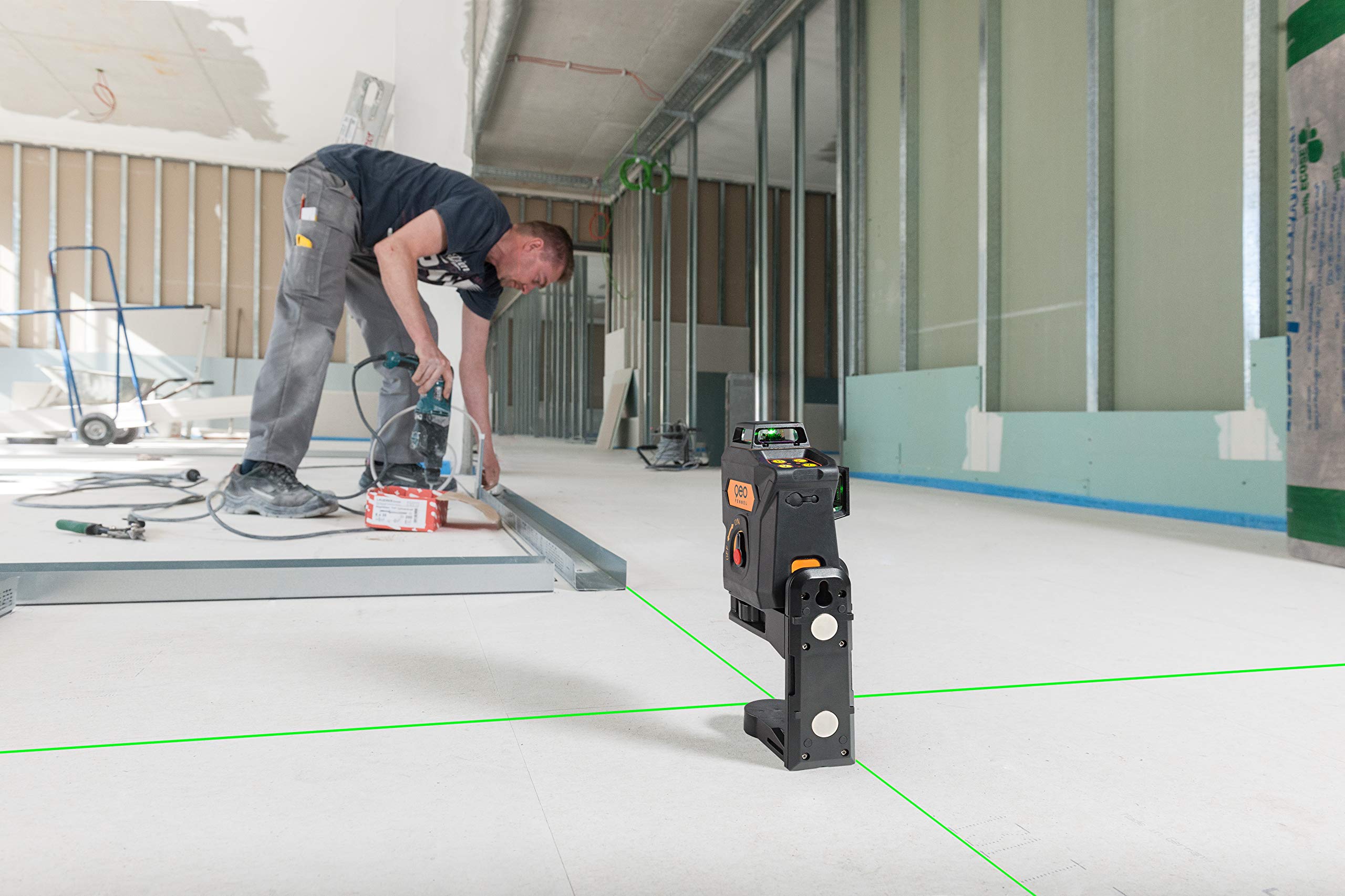 Laser GEO-FENNEL Multi-fonctions pour tous types de travaux en intérieur - Geo6X SP Kit Green - 534500