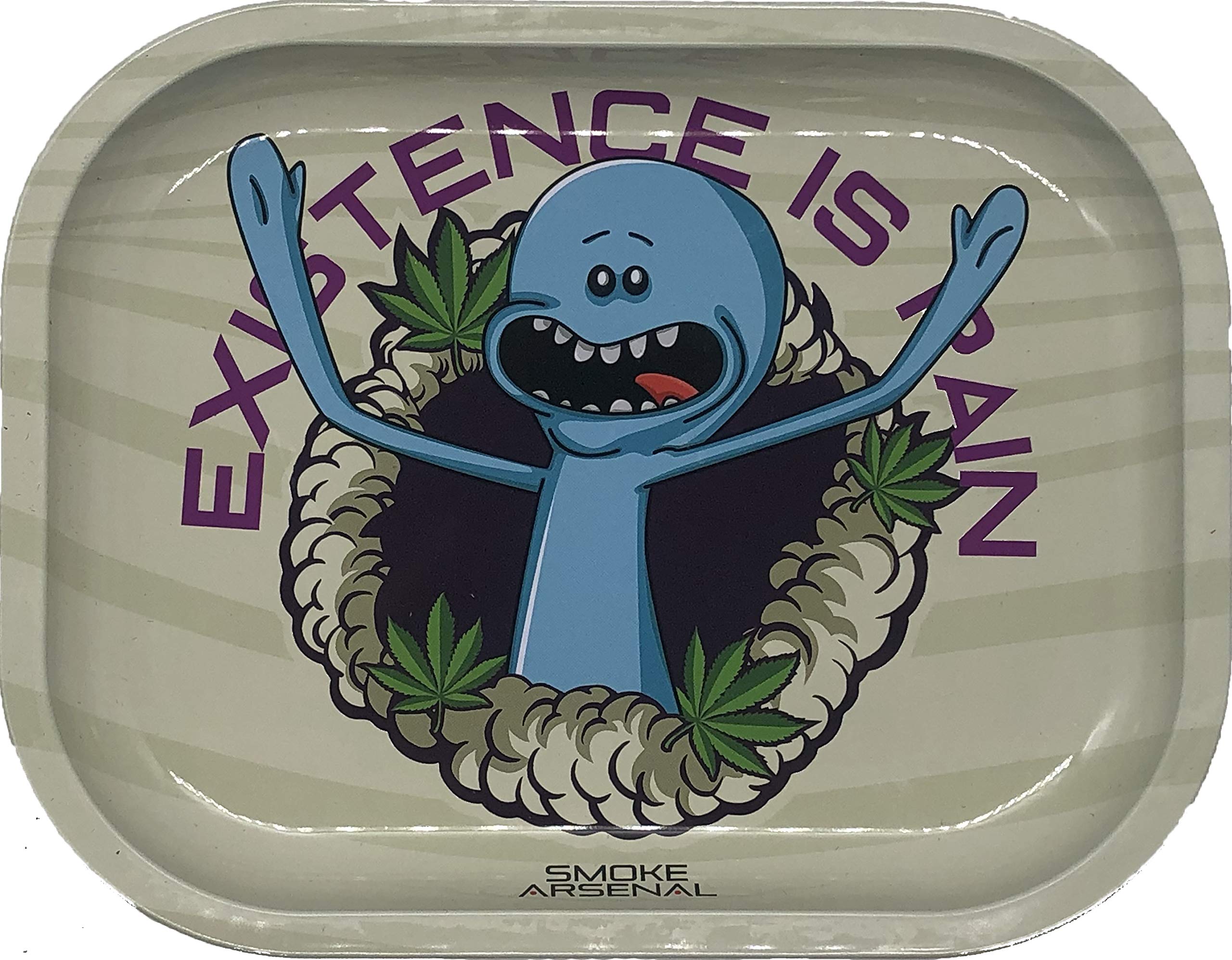 Smoke Arsenal Premium Small Rolling Tray"Existence is Pain" 7" x 5"