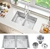 ATTOP 23 Inch Undermount Kitchen Sink,Nano Coating Stainless Steel Medium Handmade Undermount Single Bowl Kitchen Sink