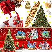 Vista 4 de Praga Europa Adorno de Navidad Acrílico Árbol de Navidad Colgante Decoraciones Classic Travel Souvenir Gift Collection -1178