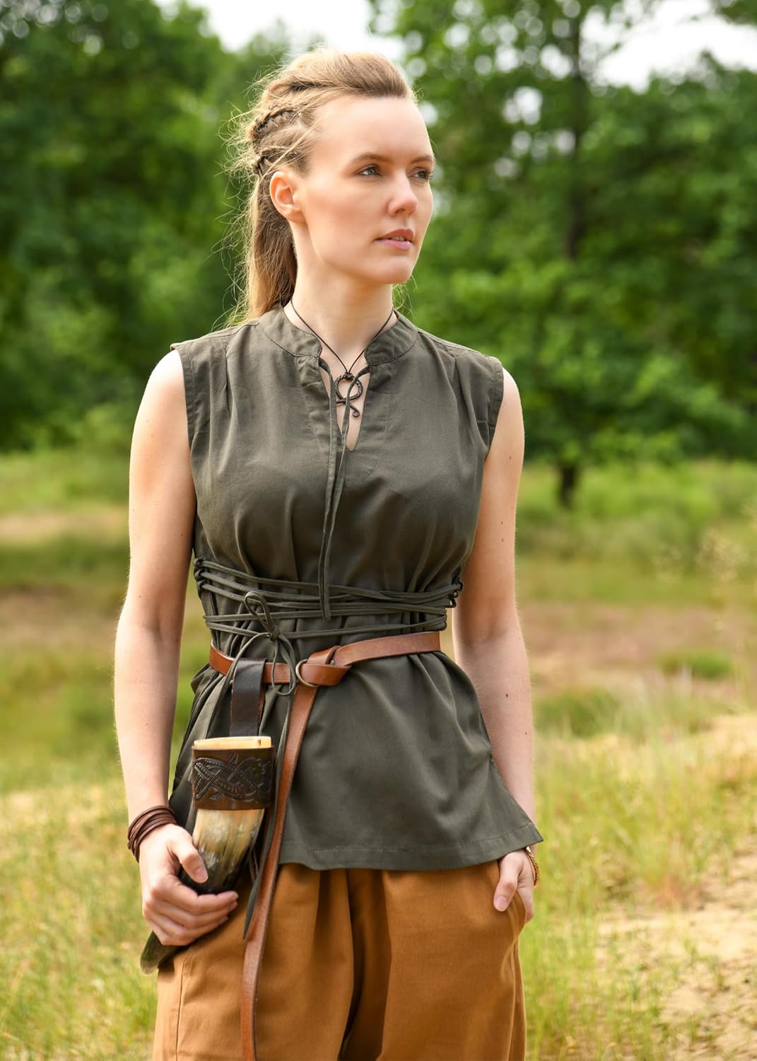 Battle-Merchant Medieval Tunic Levke – Renaissance Blouse, Top for Women, Viking & LARP Peasant - Image 5