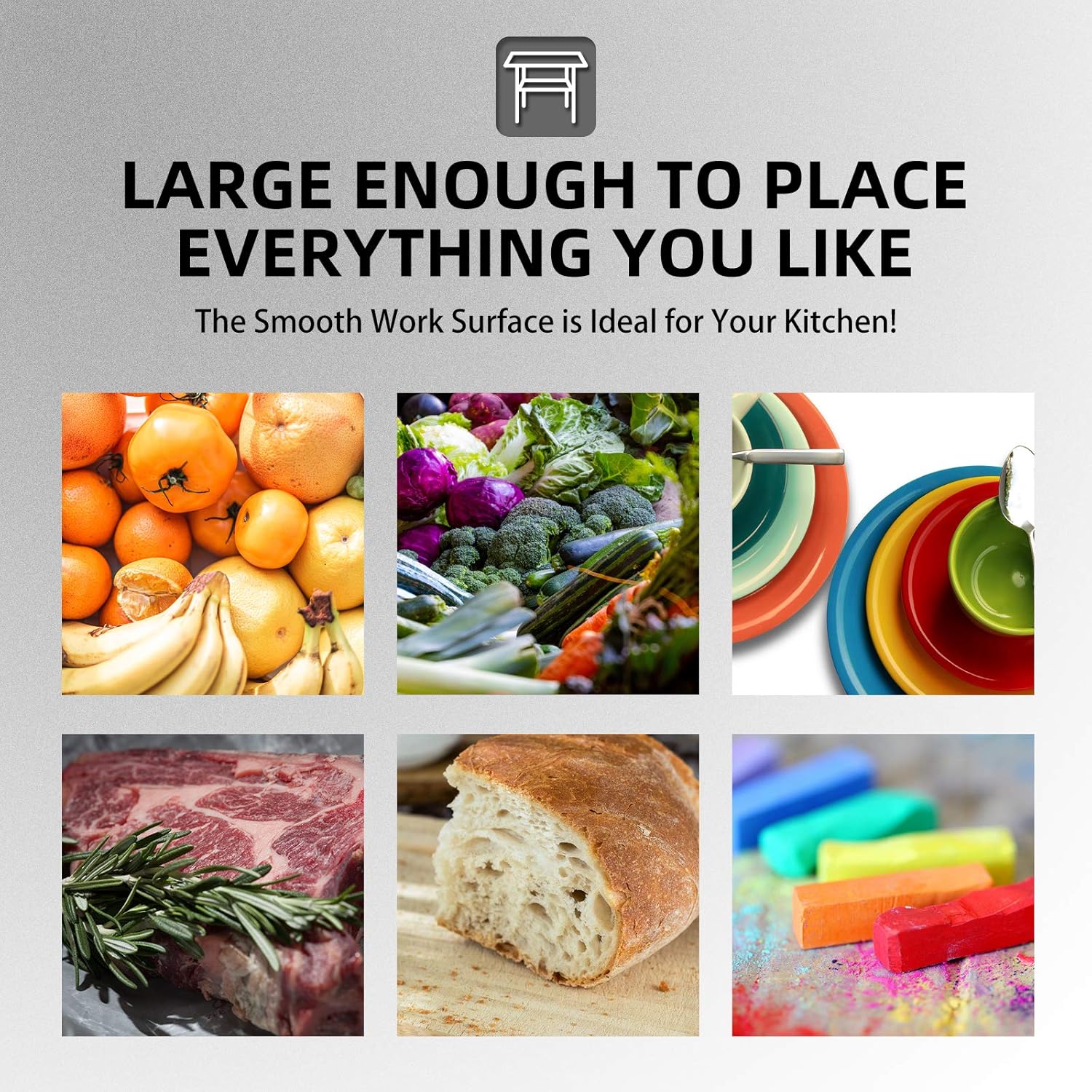 Aplancee Stainless Steel Table, 60 x 24 Inches Prep & Work Table with Adjustable Undershelf Metal Utility Workstations for Commercial Kitchen : Industrial & Scientific