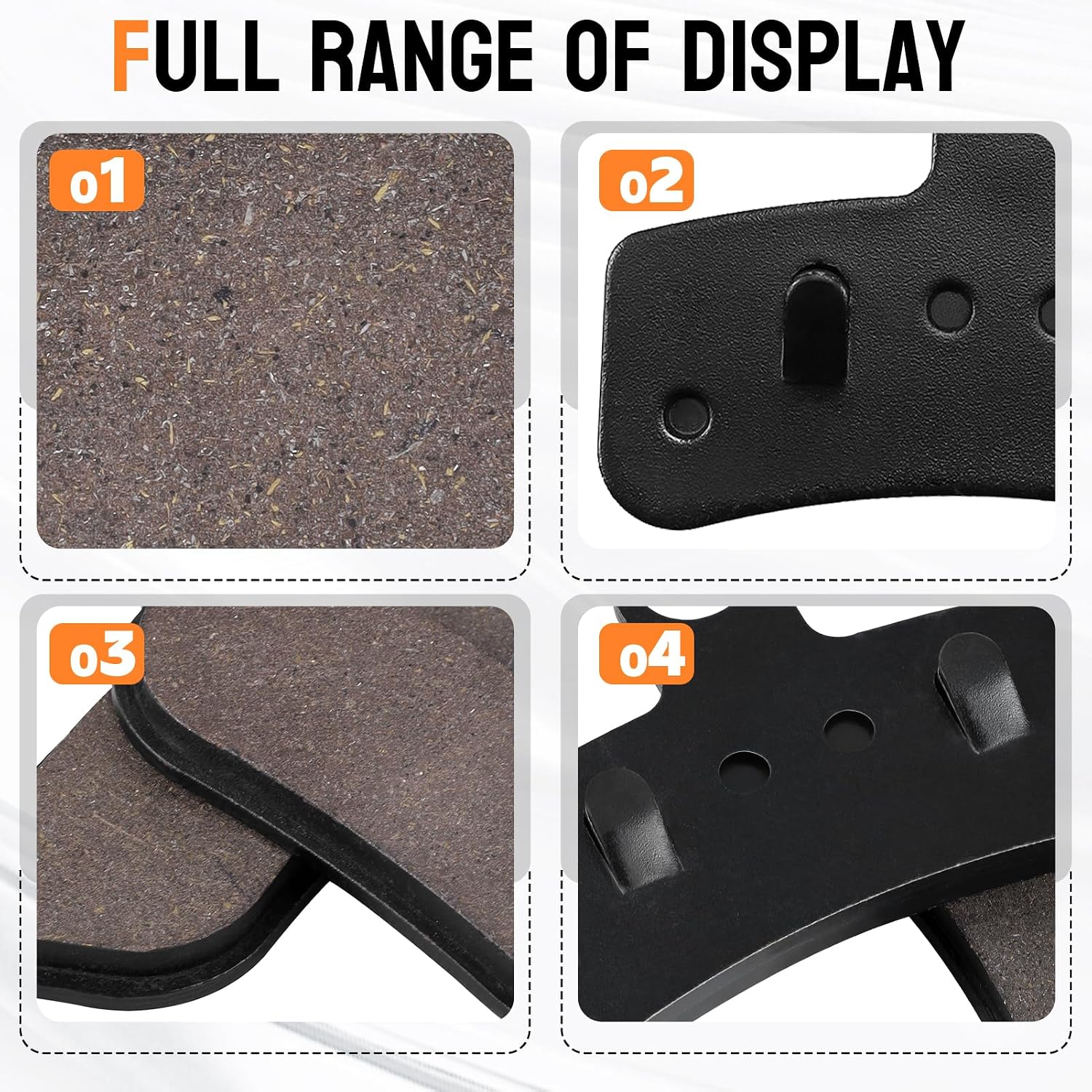 Brake Pads for Harley Davidson Fatboy 2008-2014, Softail Deluxe 2008-2014, Street Bob 2008-2017, Heritage Softail Classic, Super Glide, Softail Custom, Dyna Wide Glide, Rocker, Night Train, Low Rider