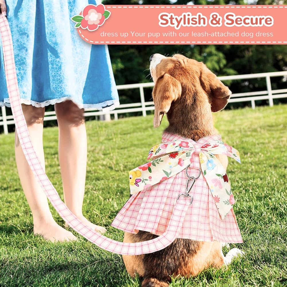 Amazon.com : ABRRLO Cute Plaid Dog Dress Harness Leash Set for Small Medium Dog Cats Girl Pink Summer Pet Clothes Bowknot Puppy Princess Dresses Holiday Party Costume Outfits Chihuahua Yorkie Clothing(Pink,L) : amazon-com-abrrlo-cute-plaid-dog-dress-harness-leash-set-for-small-medium-dog-cats-girl-pink-summer-pet-clothes-bowknot-puppy-princess-dresses-holiday-party-costume-outfits-chihuahua-yorkie-clothing-pink-l