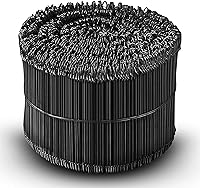 SIMBASTEEL Double Loop Rebar Wire Bar Ties 8 Inch 17 Gauge 1000 Pack - Flexible Durable Black Soft Annealed Strength
