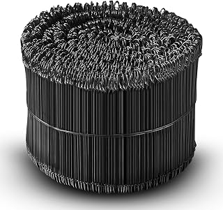 SIMBASTEEL Double Loop Rebar Wire Ties 6 Inch 17 Gauge Black Annealed 1000 Pack | Flexible Strong Durable for Construction