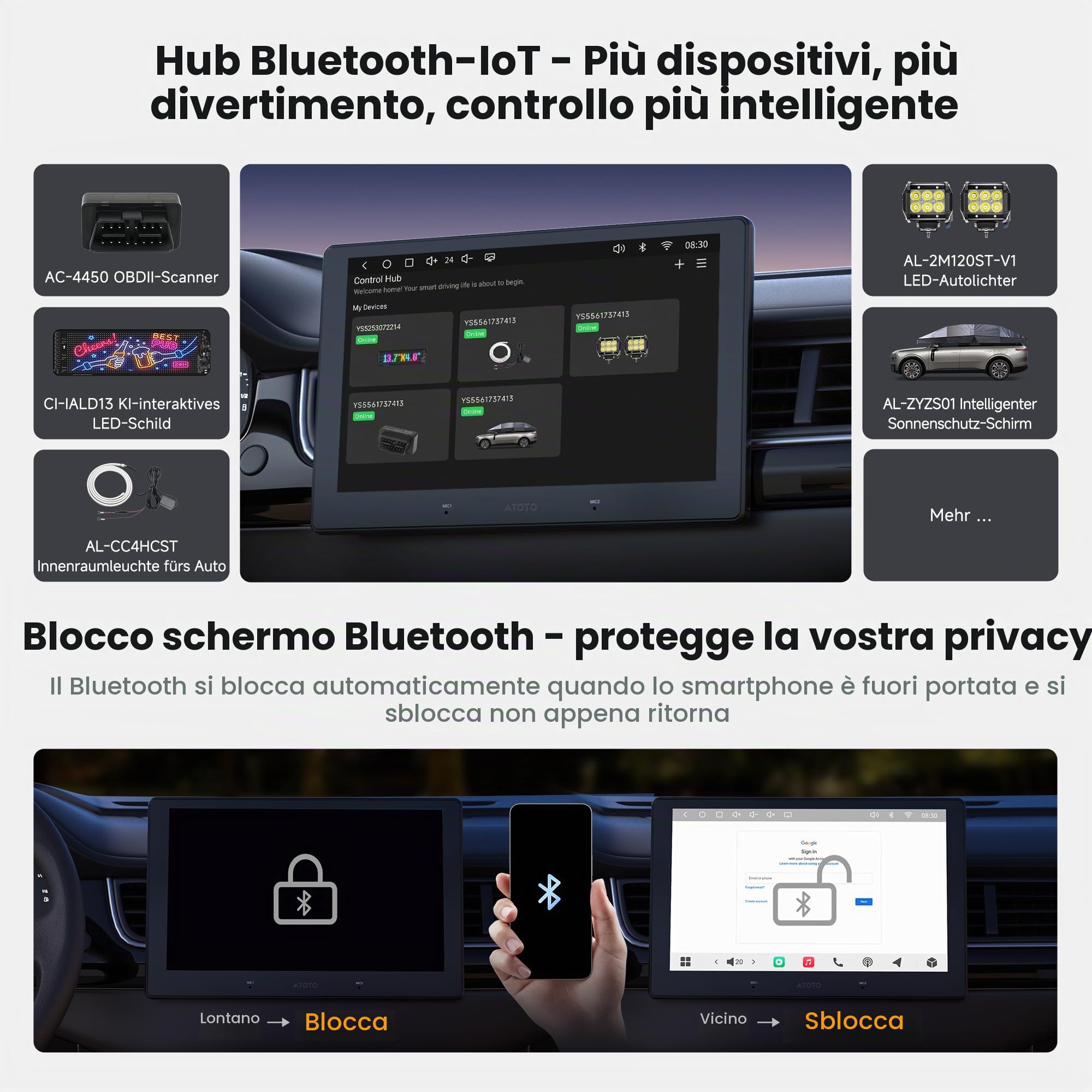 Android Autoradio 2 DIN, 4G LTE integrato, 4GB+64GB