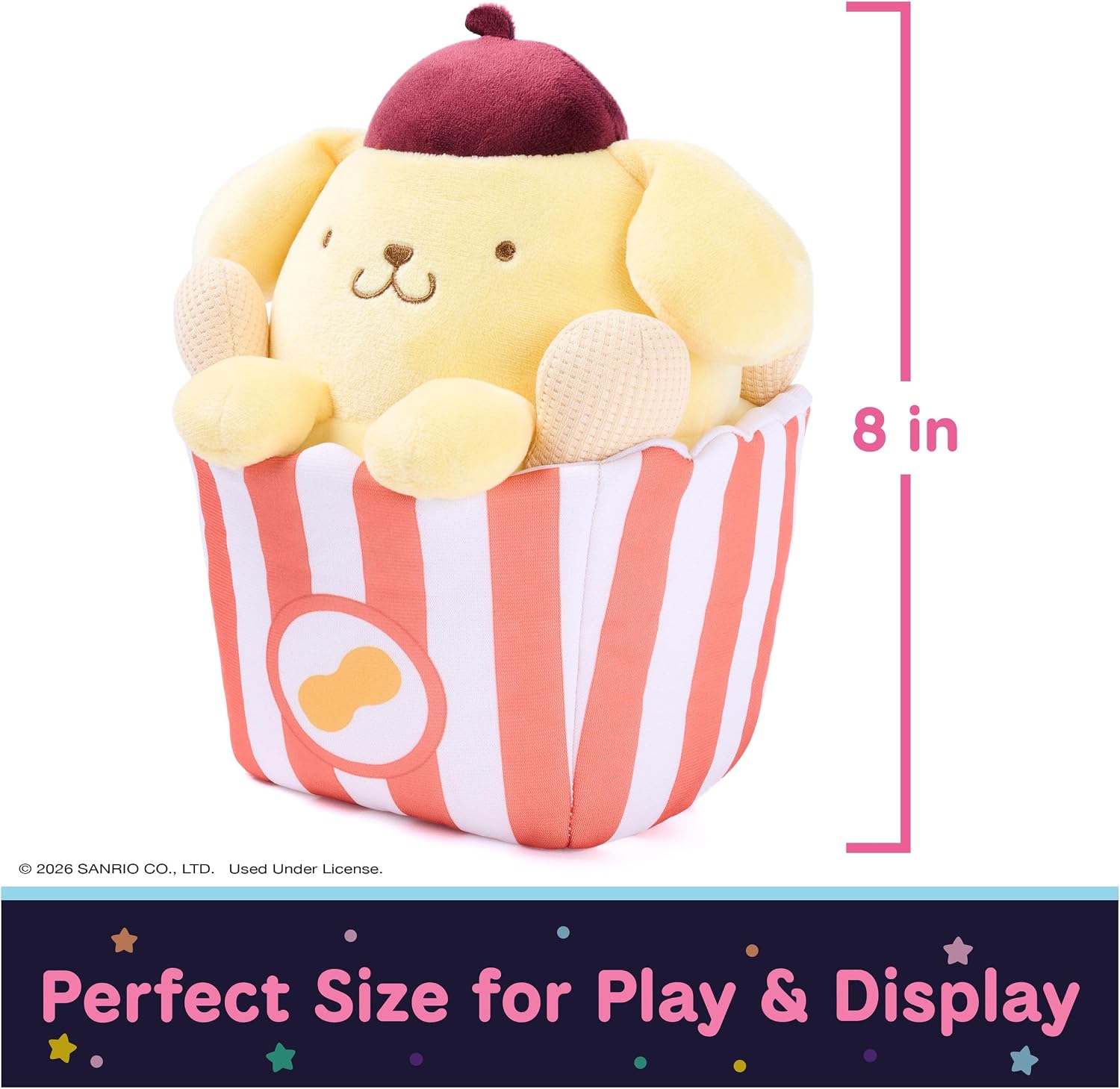 GUND Sanrio Pompompurin Circus Peanuts 8-Inch Circus Plush Toy for Ages 1+ image 4