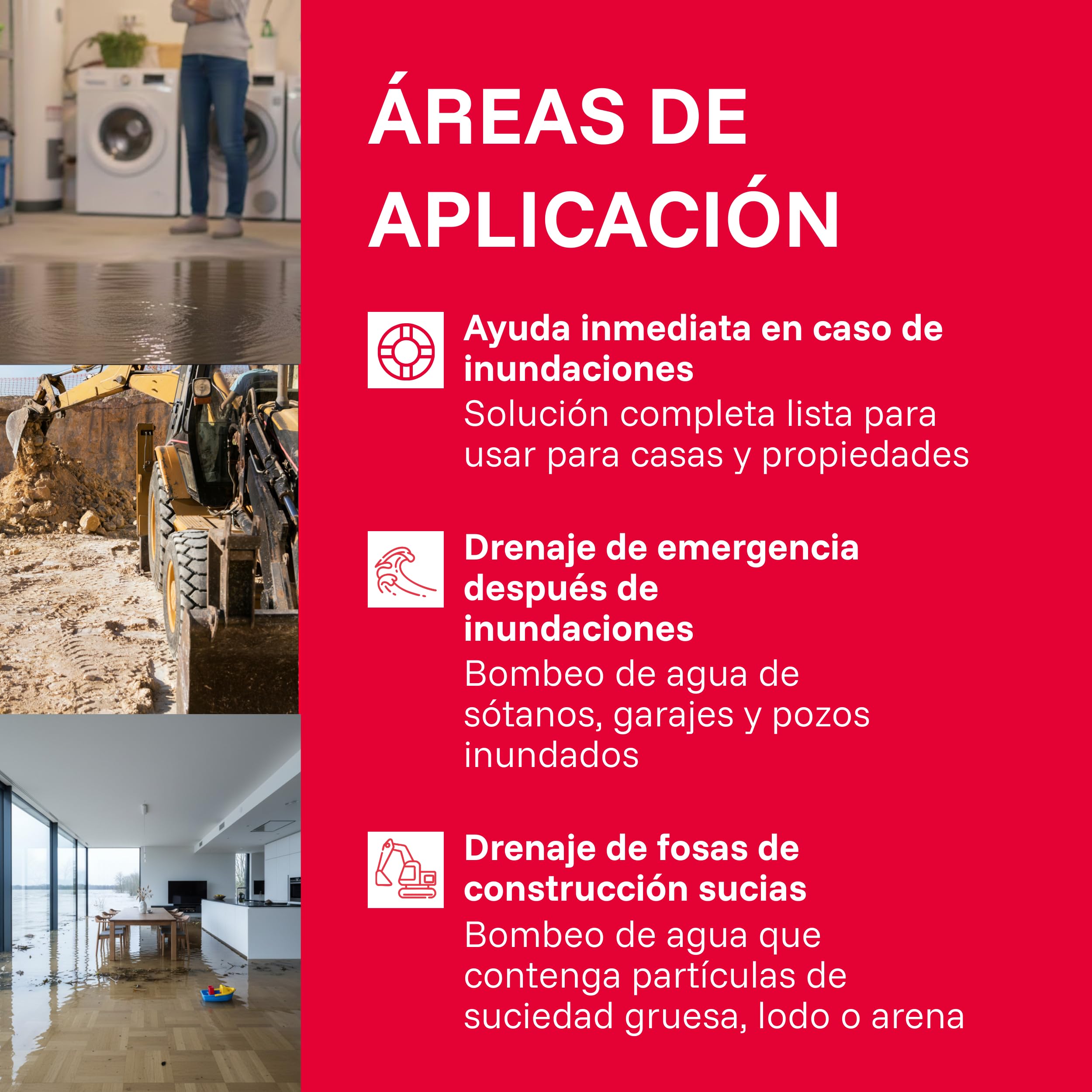 T.I.P. Máxima 350 I-PX DUO 30711 Kit de protección contra inundaciones, con una capacidad de 20 000 l/h, con cesta de filtro y manguera contra incendios, incluye conector C Storz