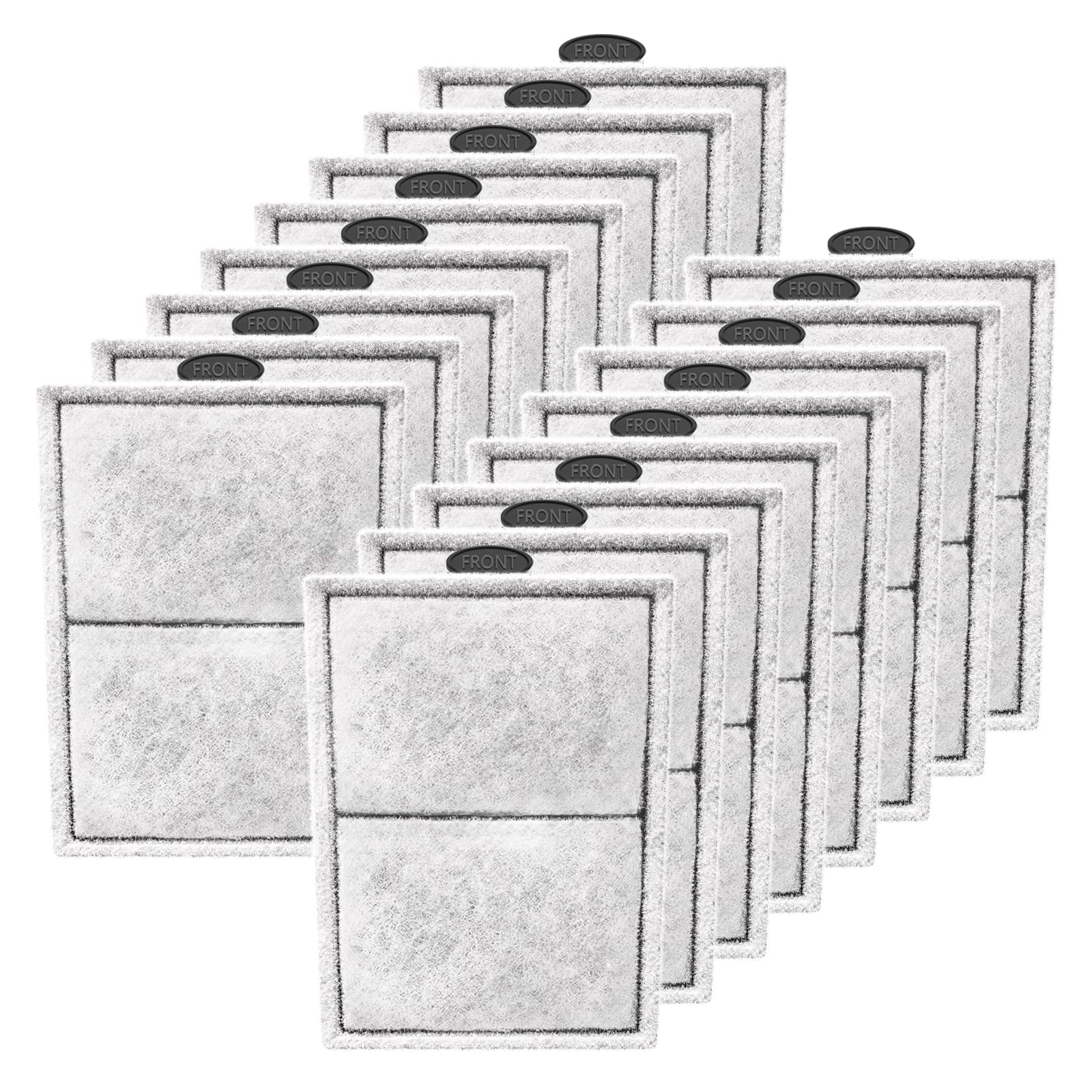 16 Pack PF-L Filter Cartridges Compatible with PF20, PF30, PF40 and PF75 Power Filters, Large Carbon Replacement Aquarium Refill for Fish Tank with Zeolite