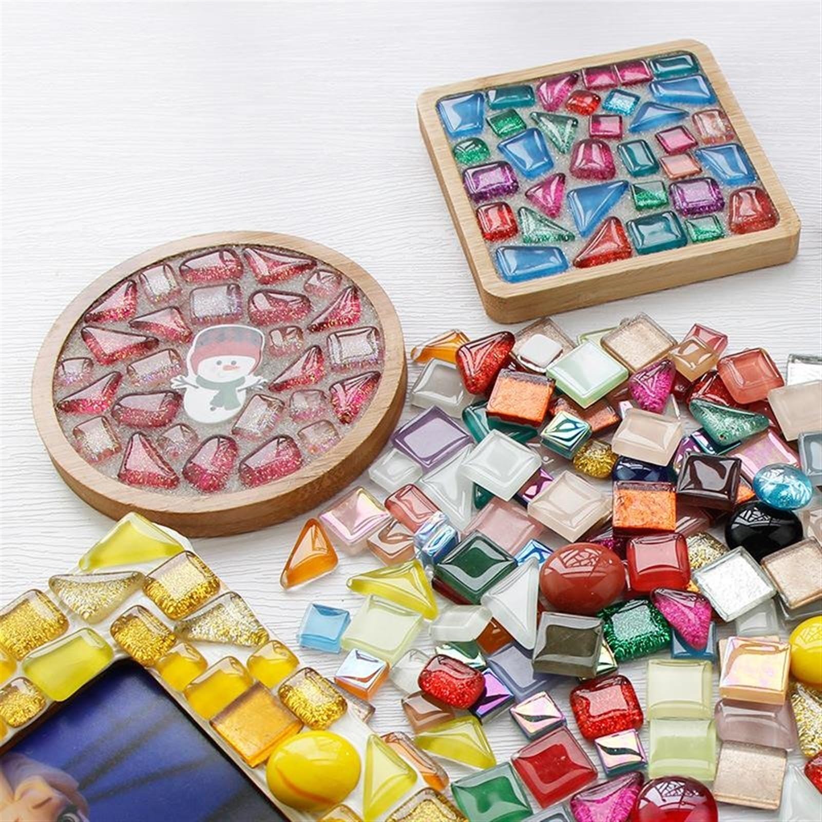 Lanyani 800 Tessere Mosaico In Vetro Colorato – 40+ Colori Per Hobby E Decorazioni Fai Da Te (500g) - 3