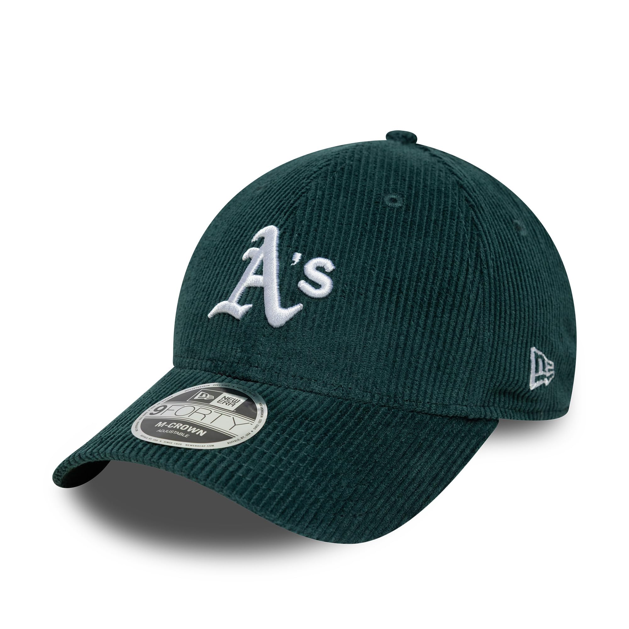 New Era Men's Dark Green 9Forty Cord Mc Athletics Cap By