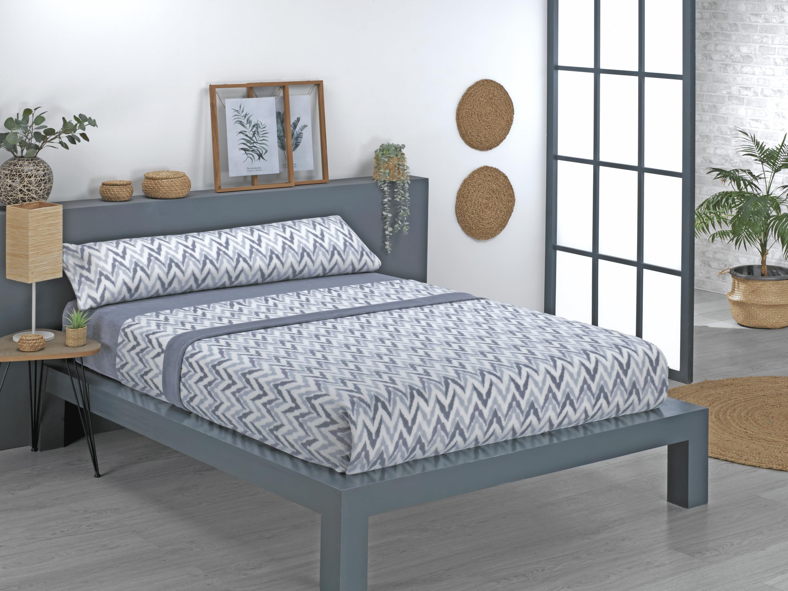 Sábanas Coralina 150, Juego Sábanas Coralina 3 Piezas (Encimera, Bajera y Funda Almohada) - Sábana Invierno 150 Térmica, Ropa de Cama Tacto Extrasuave y Transpirable (Fixed Malva)