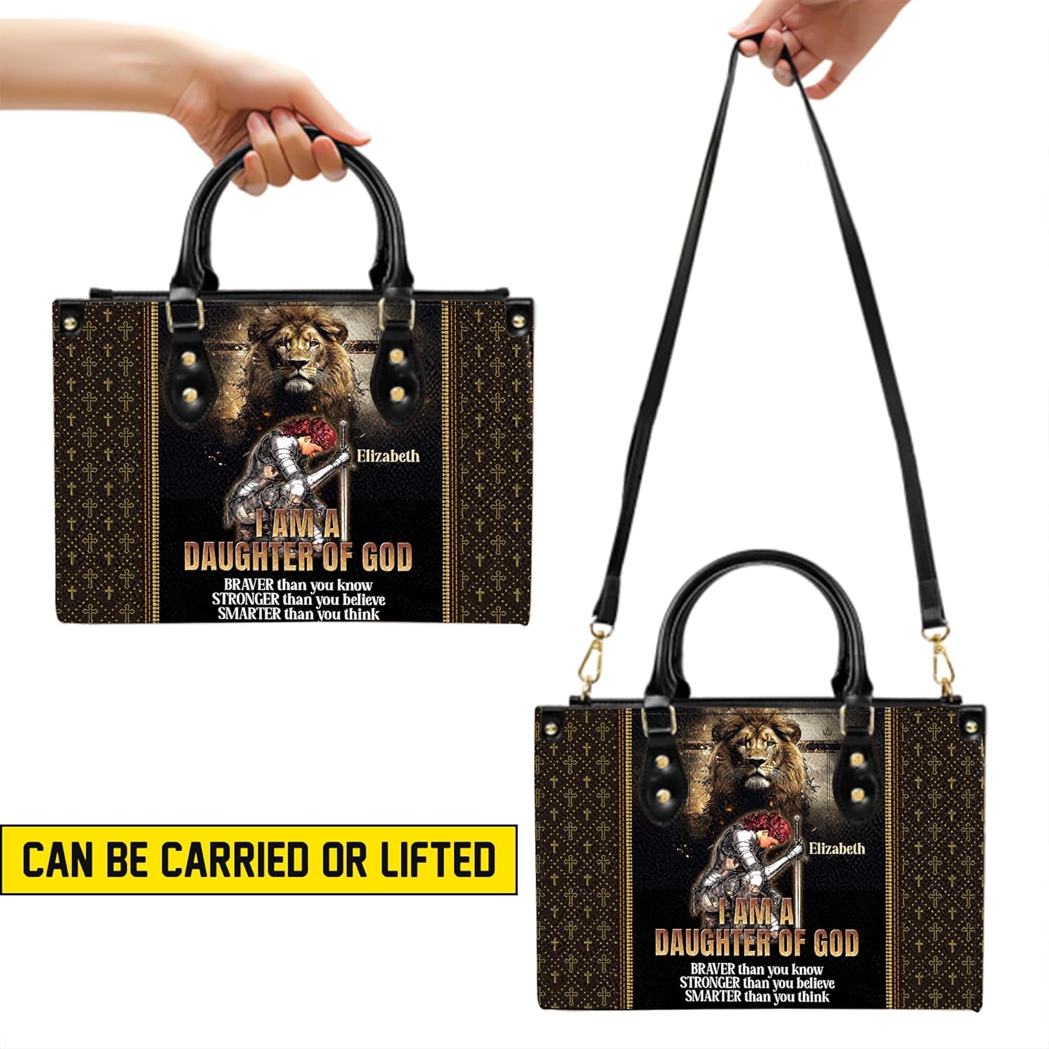 Personalized Christian Leather Handbag For Women, Bible Purse, Religious Bags Christian Gift For Women Her, Jesus Bag - Image 2