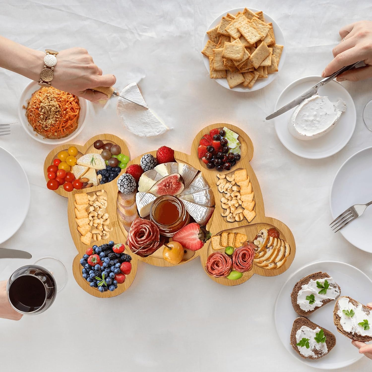 Funny Solid Wood Pencil Charcuterie Platter, Novelty Aperitif Serving Board