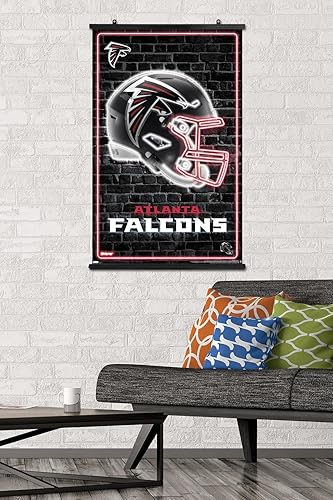 Vista 2 de Trends International NFL Atlanta Falcons - Póster de pared con casco neón 23