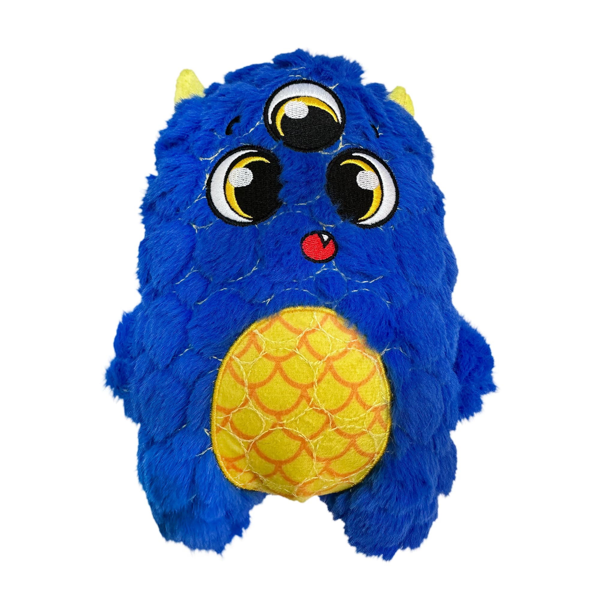 Bite Force - Durable & Strong Dog Toy Blue Furocious Frank Monster with Squeaker, Kevlar-Reinforced Seams for Aggressive chewers.
