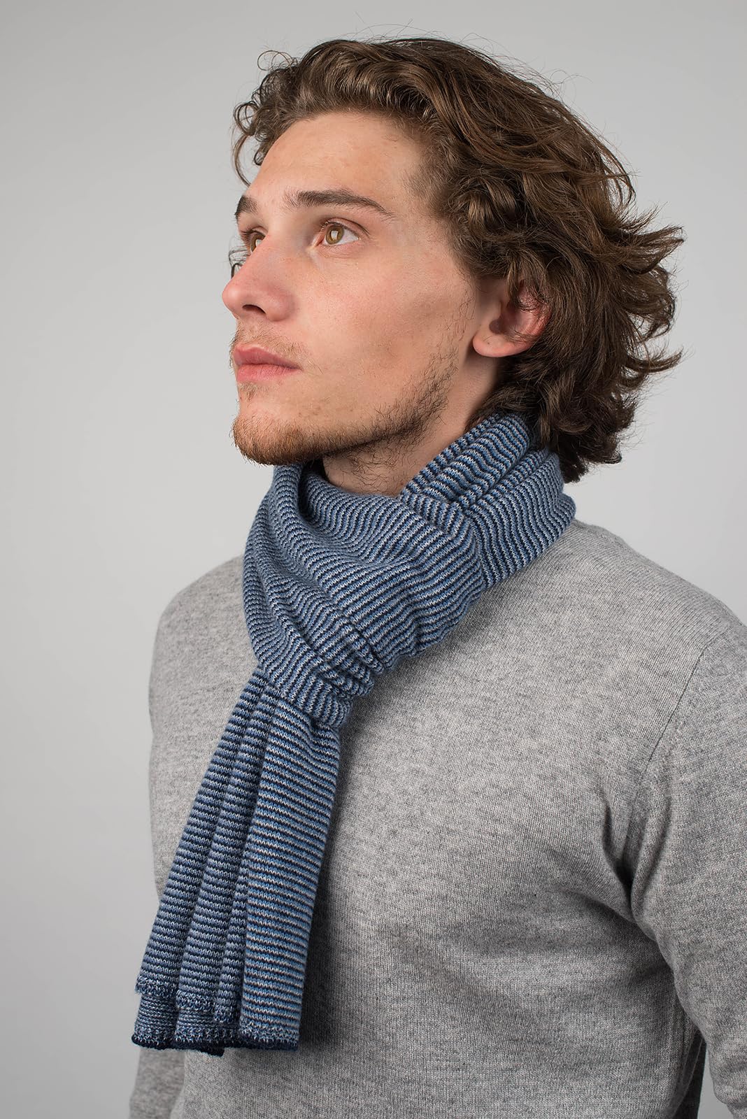 DALLE PIANE CASHMERE Sciarpa Uomo 100% Cashmere | Sciarpa versatile in ogni stagione, elegante idea regalo per lei e per lui, autentico lusso italiano Made in Italy