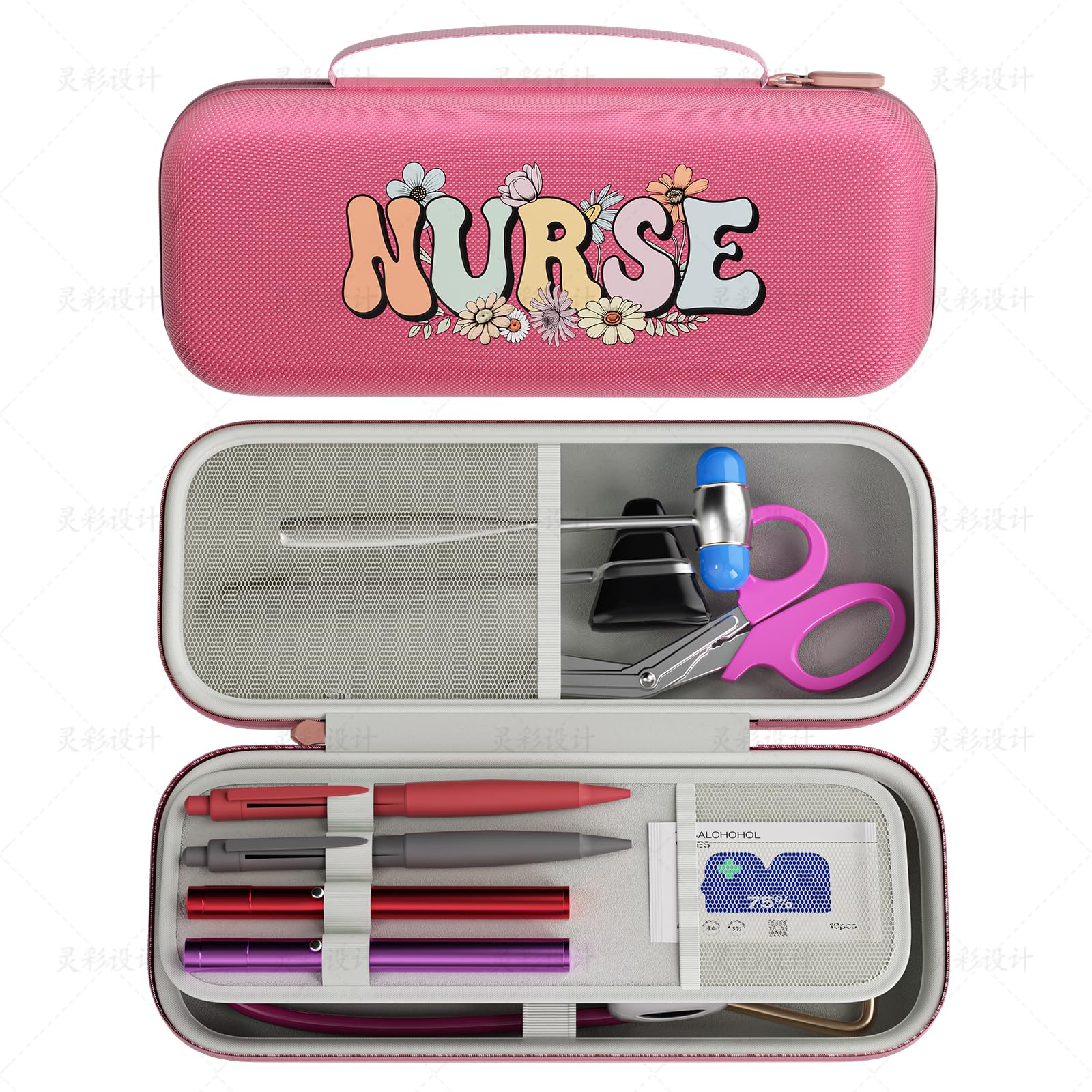 Stethoscope Case for 3M Littmann Classic III, Cardiology IV, MDF, EKO - Nurse Gifts for Women, Nursing Student Gifts, Cute Hard Shell Nurse Bag, Nurse