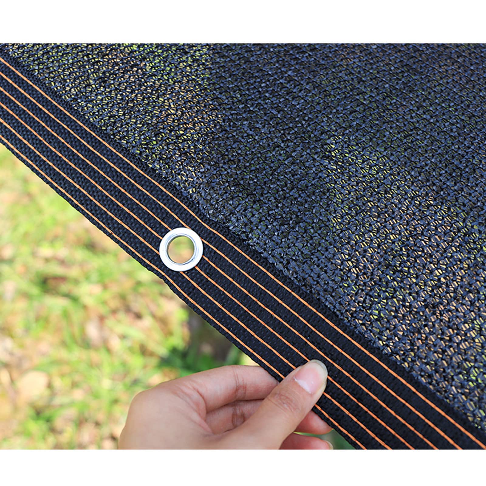 Lona de malla negra de 5 x 6 m, 90 % de protección solar y polvo para exteriores, protección de plantas de jardín e invernadero, fácil de colgar, perfecta para flores, veterinarios y soluts