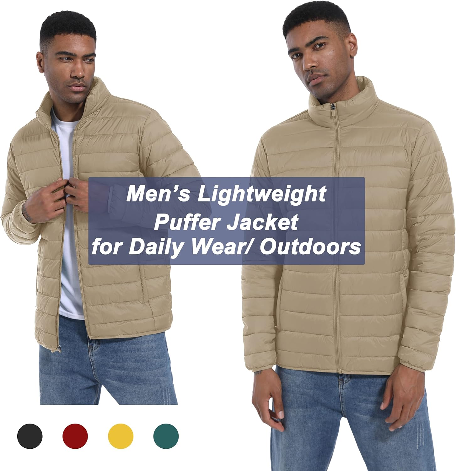 MAGCOMSEN Men's Puffer Jacket Lightweight Warm Winter Coats Water Repellent Windproof Insulated Jacket - Image 7