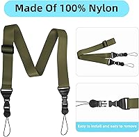 Vista 4 de Correa de hombro ajustable Gowjaw: Correa de nylon cómoda para iPad/Samsung Tablet con lanyard para el cuello, funda para iPad/cámara/binoculares