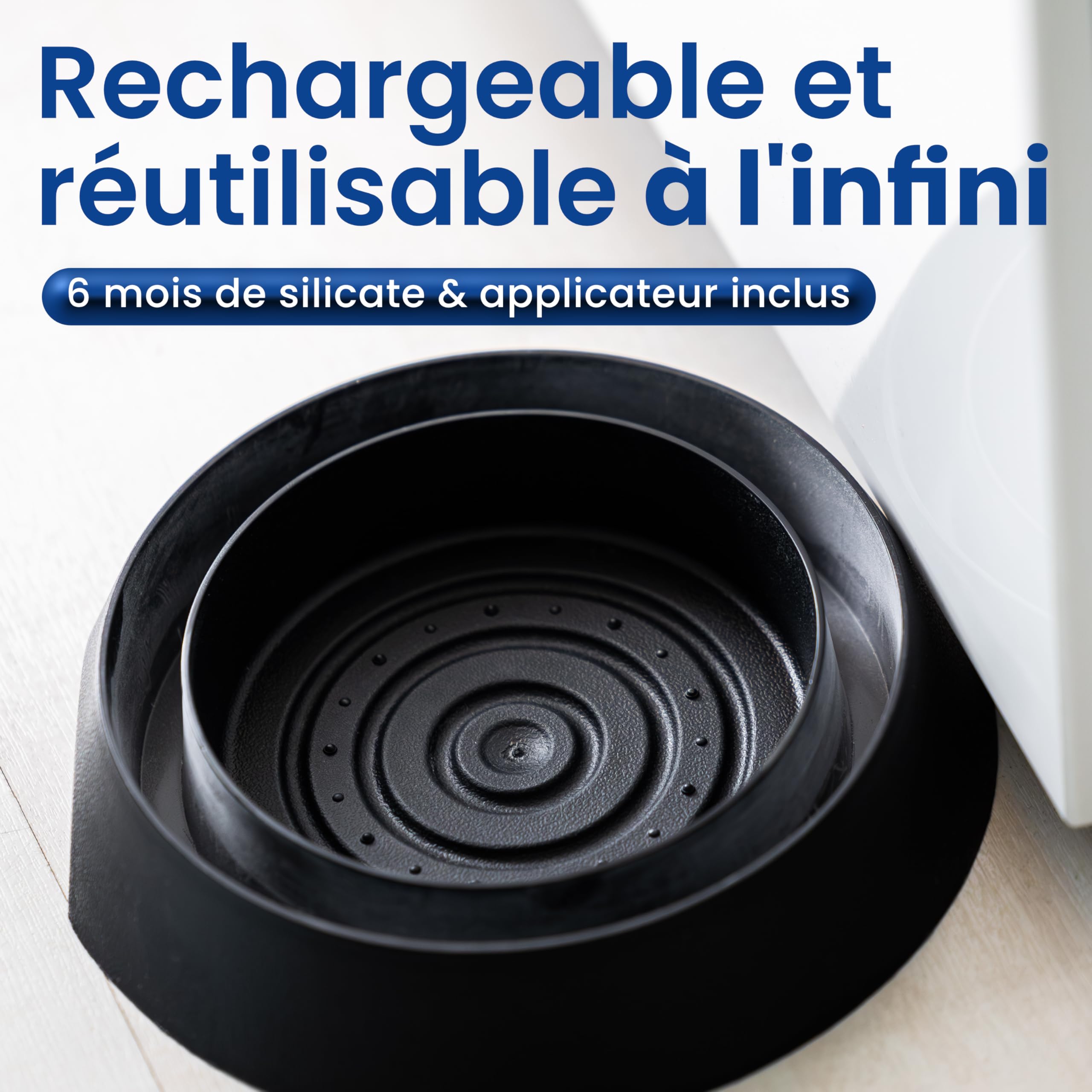 Piège Punaise de Lit Intercepteur OmniGuard Nidoan - Traitement Complet sans Insecticide, Applicateur et Silicate de Magnésium Inclus, 100% Réutilisable, Lot de 4