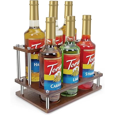 Coffee Syrup Stand Holder: 2-Tier Organizer Rack for Craft Station Countertop