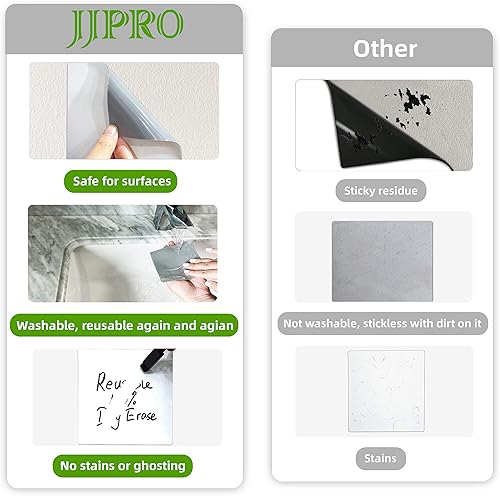 Miniatura 5 de Notas adhesivas de borrado en seco. Calcomanías reutilizables para pizarra blanca de 4 x 4 pulgadas, paquete de 8. Adecuado para todas