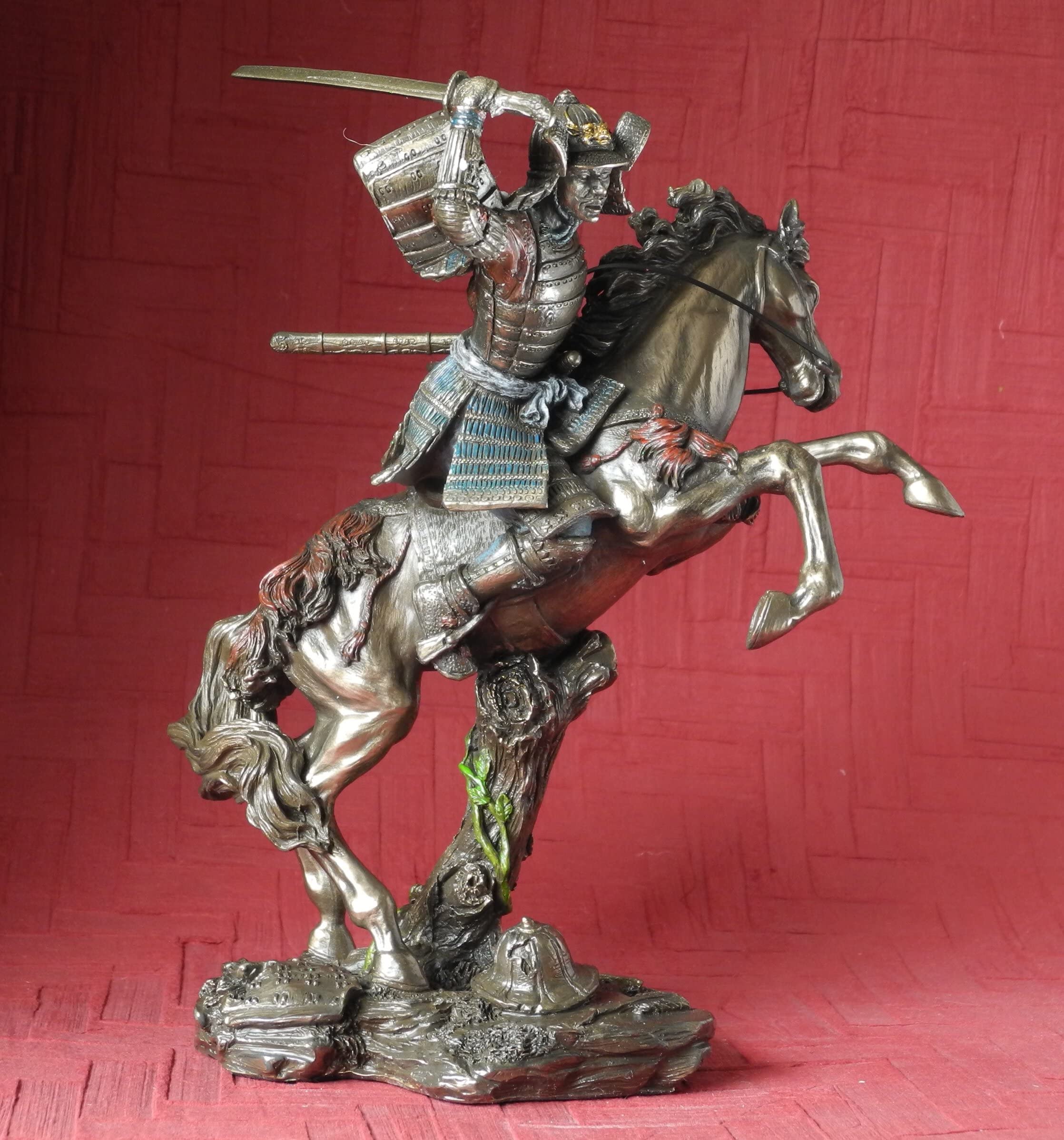 Parastone Statue Samurai on horseback in resin, Bronze - Image 2