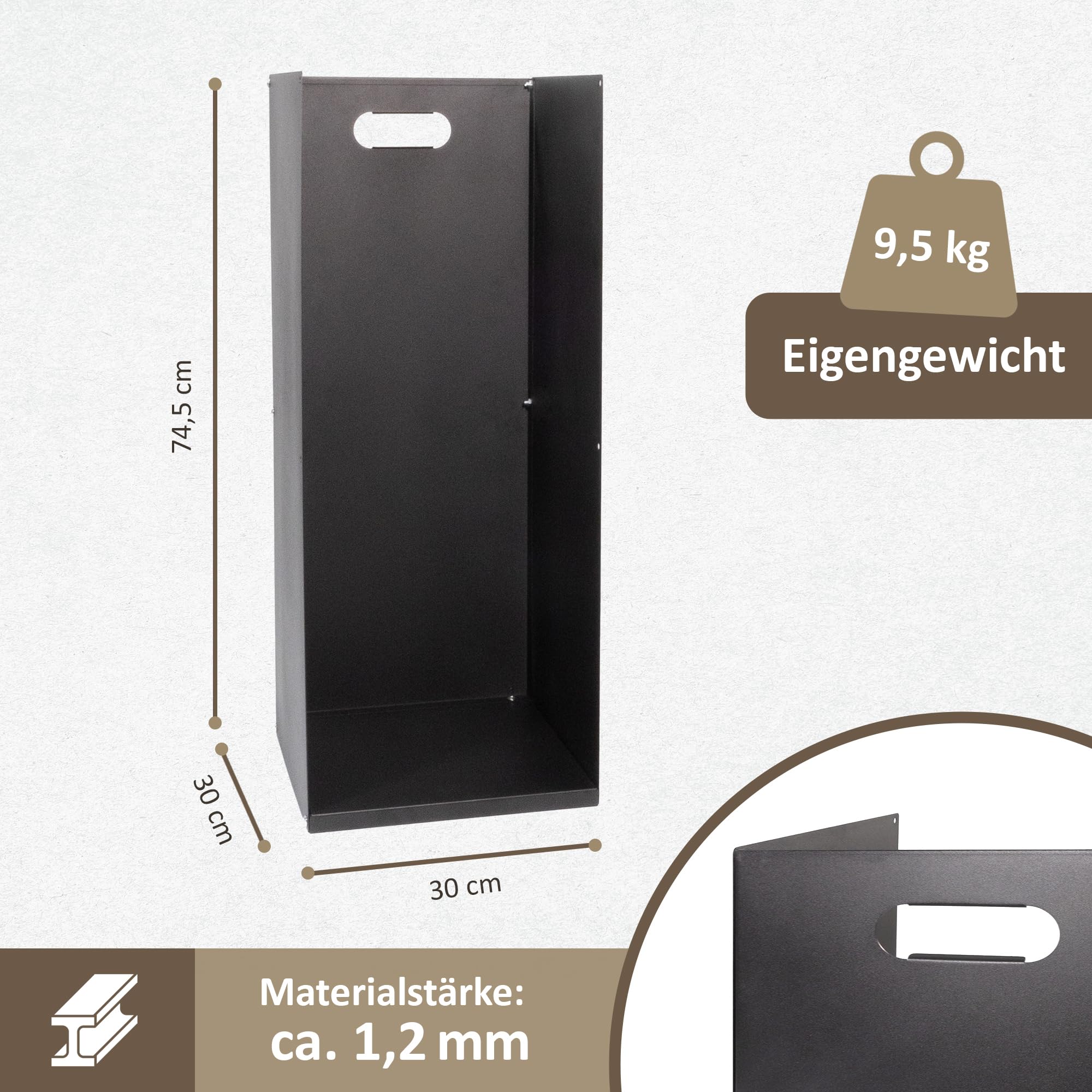 Lemodo Kaminholzregal Metall, Brennholzregal, Metallregal für Kaminholz und Briketts, Holzaufbewahrung, Feuerholzregal, Holzregal, Kaminholzaufbewahrung, Brennholzständer, Kaminholzhalter