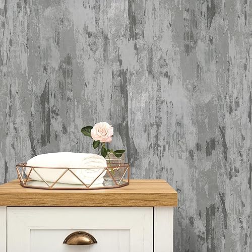Miniatura 8 de CHIHUT Papel tapiz de hormigón de 30 x 118 pulgadas, para despegar y pegar, extra ancho, de cemento sintético, papel de contacto para encimeras,