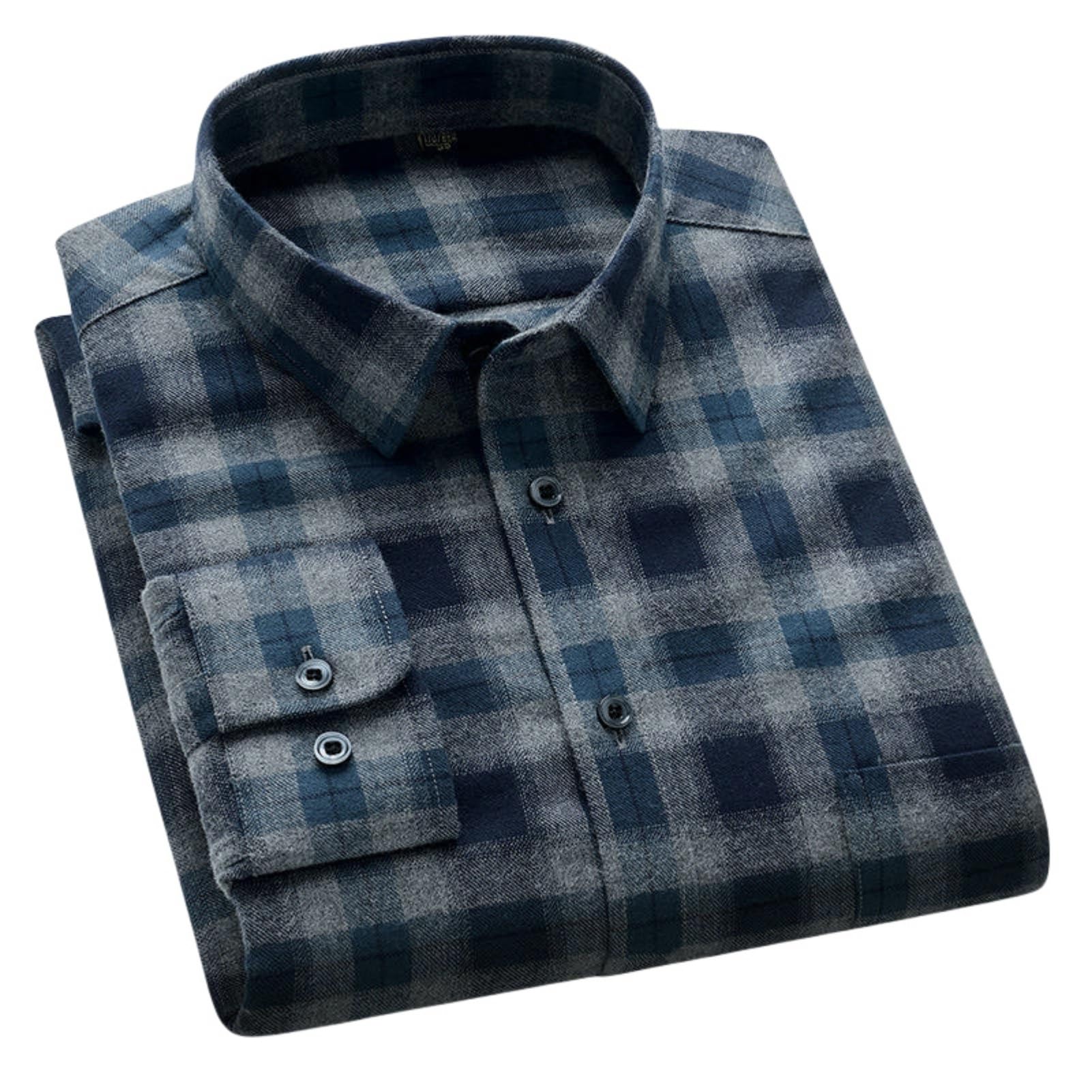 Camisa de franela para hombre con corte ajustado premium 8