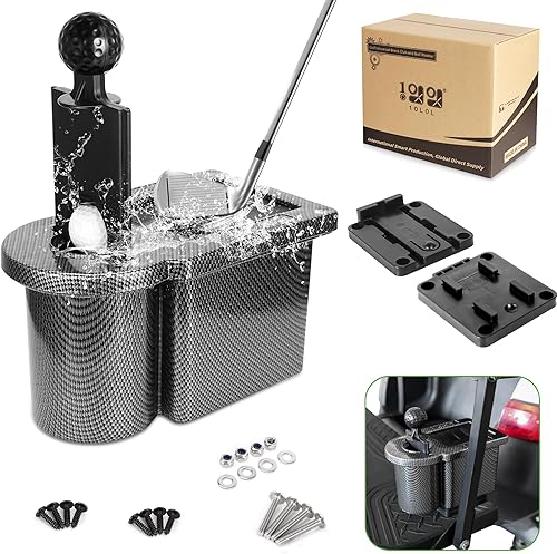 Miniatura 1 de Golf Cart Ball and Golf Club Head CleanerWasher 2-in-1 with Universal Bracket-Removable-Fits EZGO TXT RXV & Club Car DS Precedent & Yamaha Models