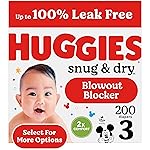 Huggies Size 3 Diapers, Snug & Dry Baby Diapers, Size 3 (16-28 lbs), 200 Count (4 Packs of 50), Packaging May Vary