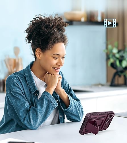 Miniatura 8 de FNTCASE Funda para iPhone 12 Pro-Max resistente protección de grado militar a prueba de caídas con soporte  Resistente a prueba de golpes TPU