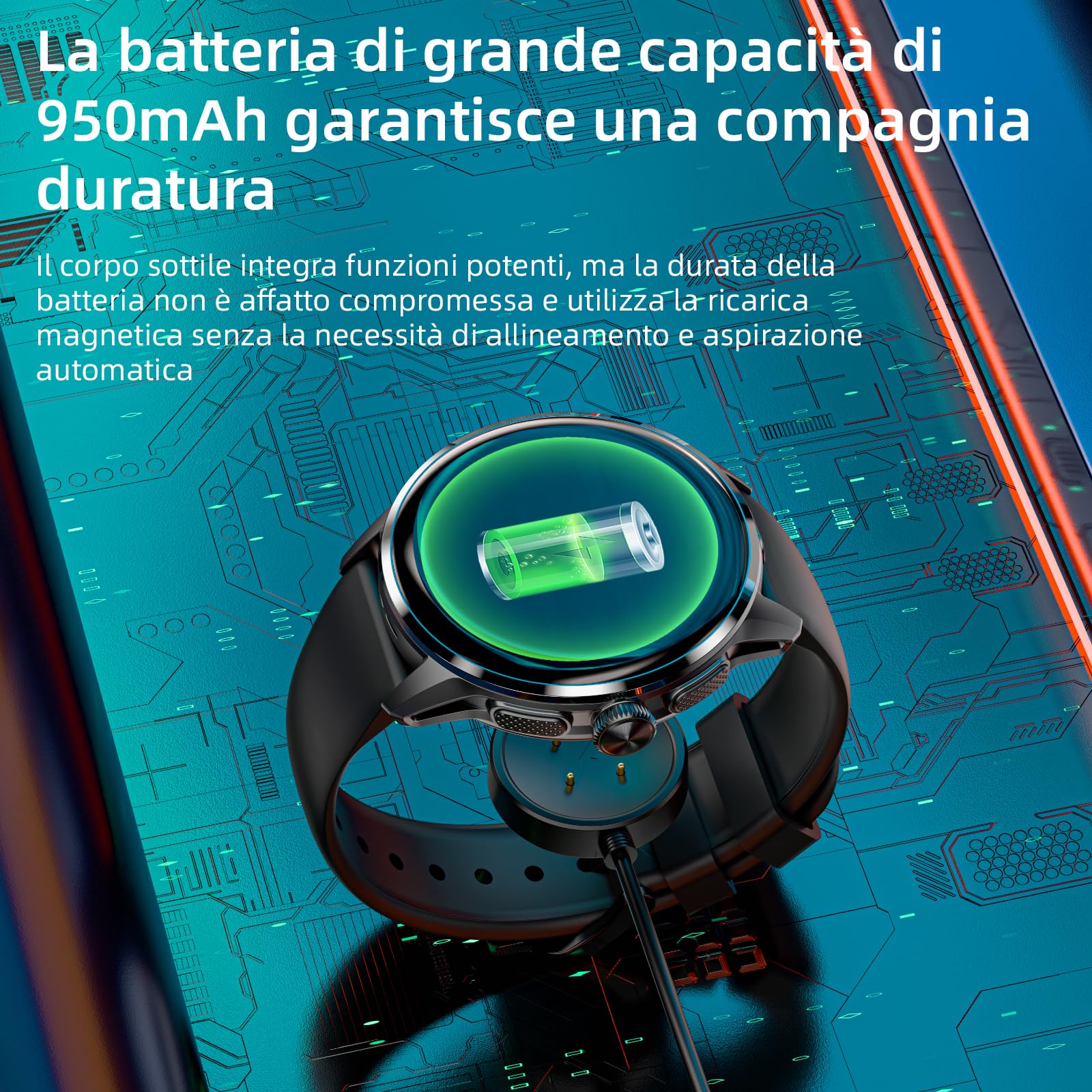 LOKMAT Smartwatch Android con scheda SIM 4G, schermo AMOLED da 1,6 pollici, 3 GB + 32 GB, per uomini e donne, con fotocamera girevole, WiFi, GPS, fitness tracker