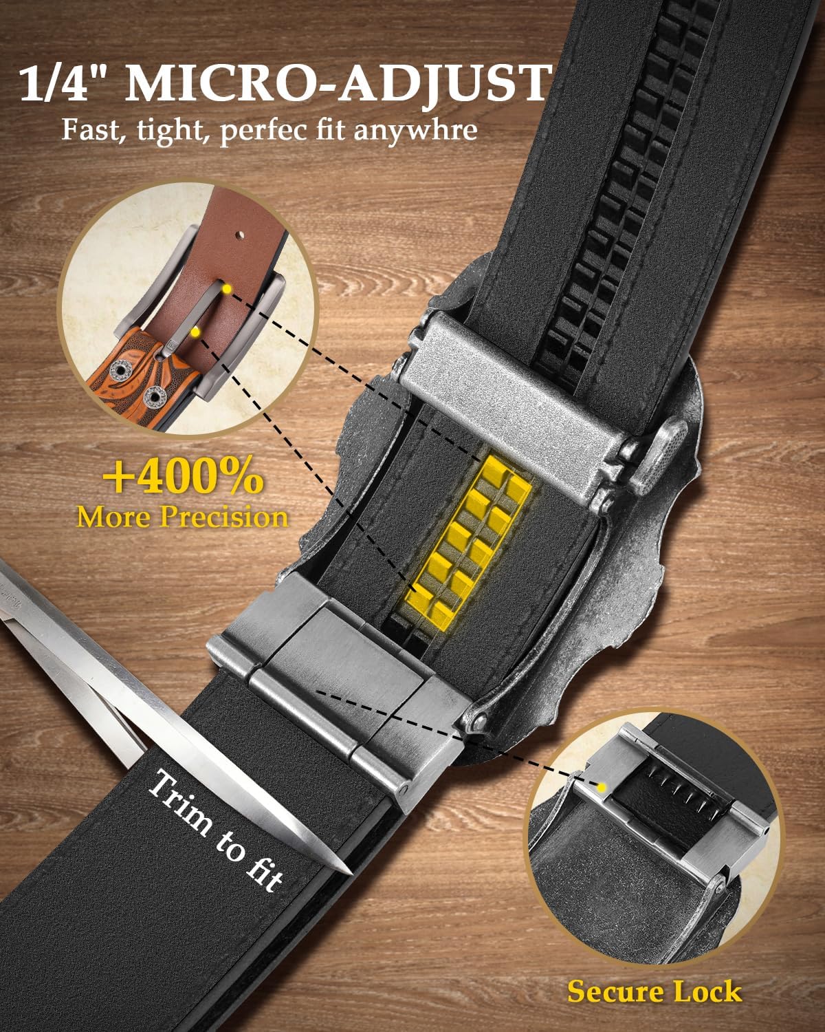 BELTROAD Western Ratchet Belts for Men Women Cowboy Belt Western Leather Ratchet Men's Slid Belt Gift, Cut for Fit - Image 6