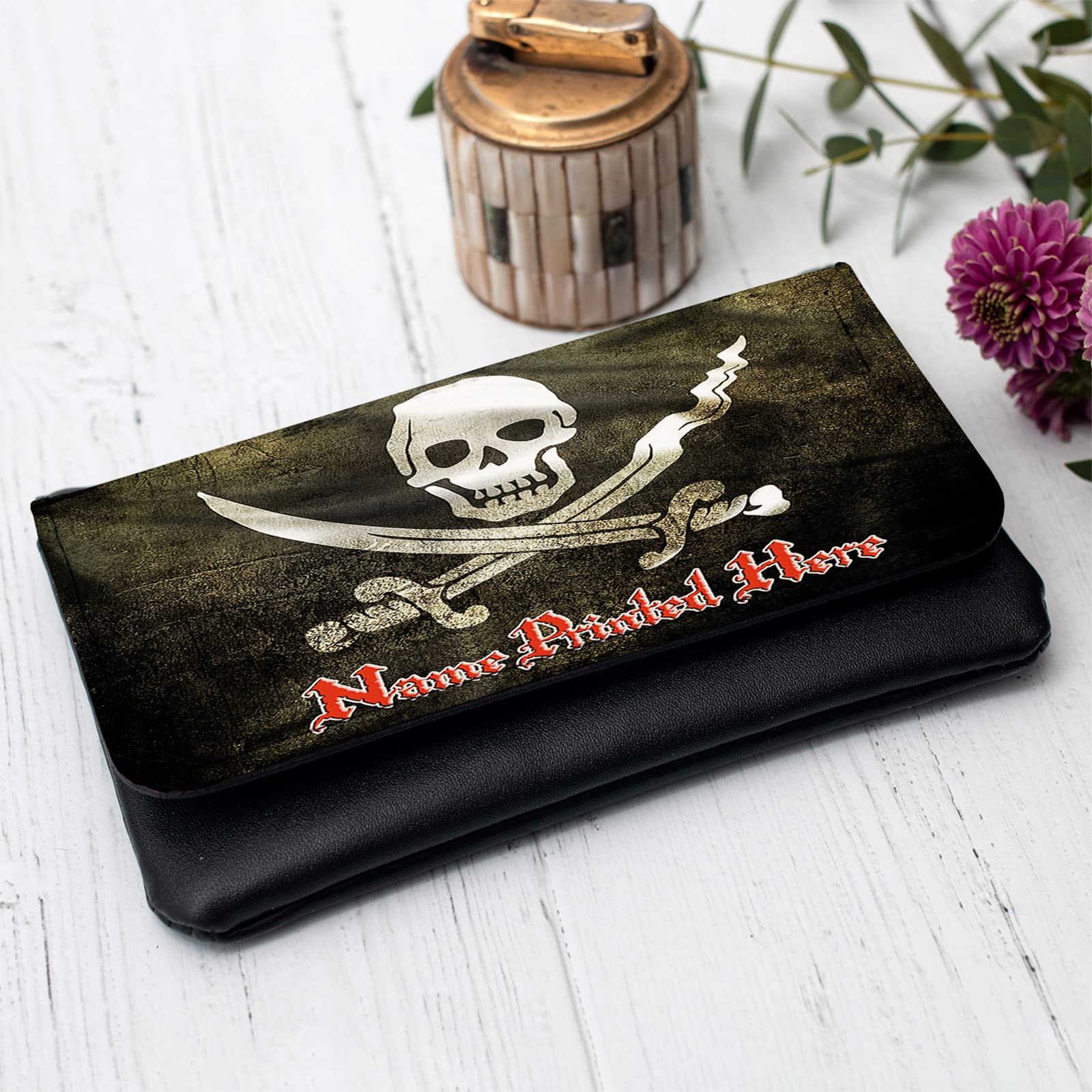 skull tobacco pouch Personalised Pirate Tobacco Pouch Rolling Cigarette Baccy Case Wallet Skull  Crossbones Smoking Gift ST835 : Amazon.co.uk: Fashion
