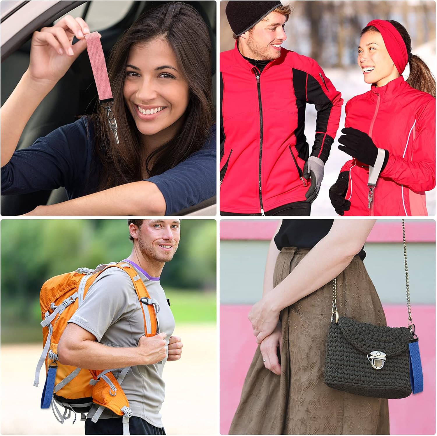 Shappy 36 Pcs Wrist Keychain for Keys Wrist Strap Keychain Bulk Key Chain Holder with Key Rings for Women Men Nylon Hand Wristlet Lanyard for Car Keys Wallet Bag holder, 12 Colors - Image 4