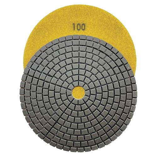 Miniatura 44 de Almohadillas de pulido de piedra seca/hormigón de alto rendimiento de 5 ", altura de segmento de 0.059 in, estilo de panal, grano 3000