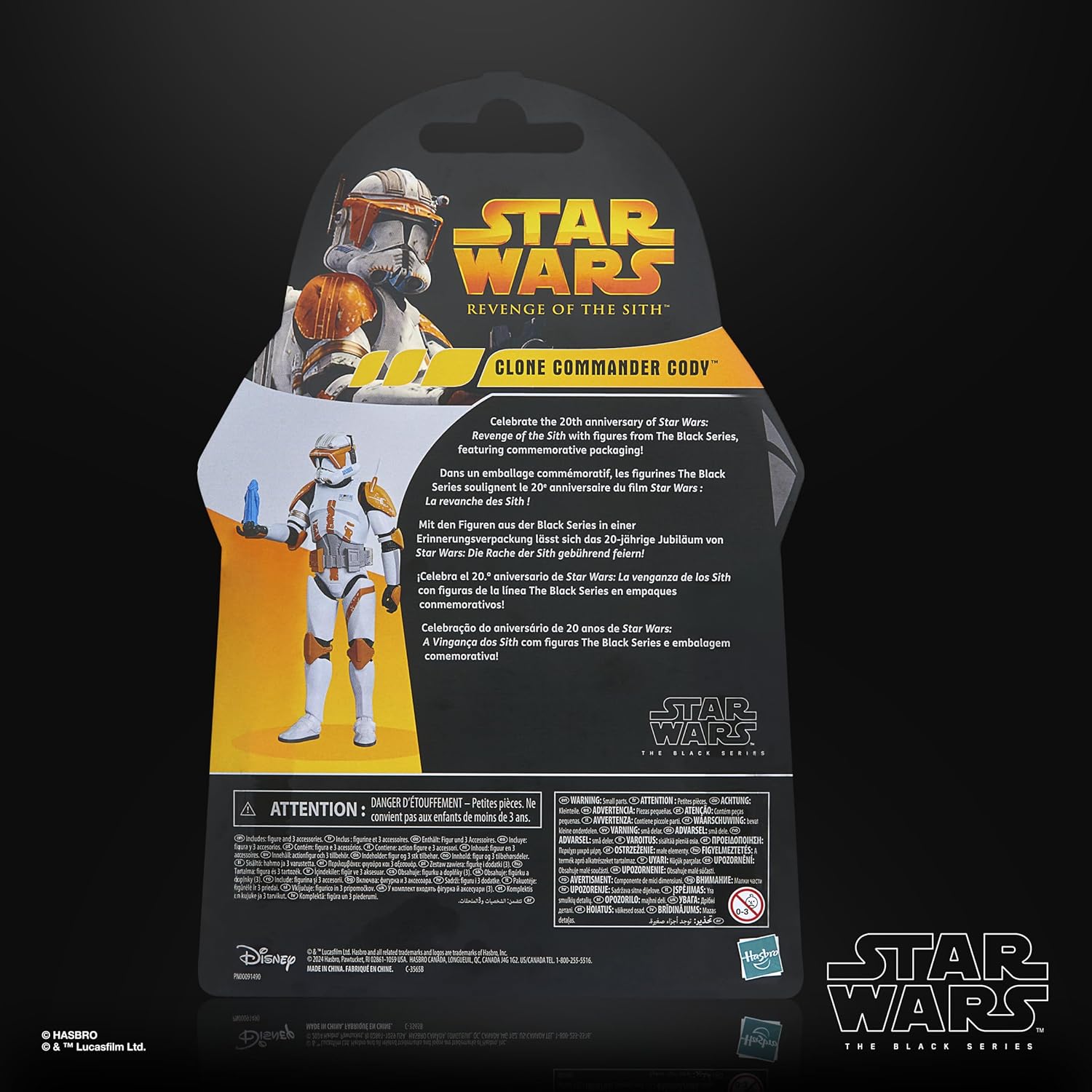STAR WARS The Black Series Clone Commander Cody, Revenge of The Sith 20th Anniversary Collectible 6 Inch Action Figure