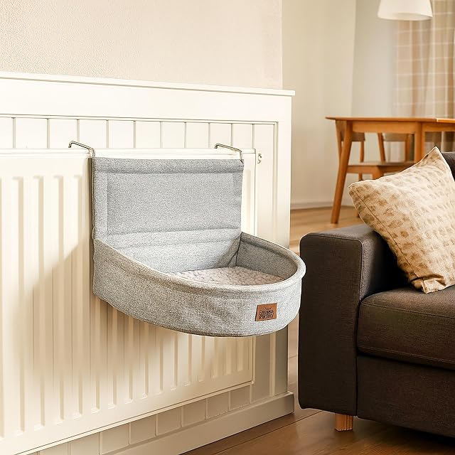 Foto 3 de 8 de Cama para calefacción para gatos - Cama para radiador para gatos - Cama calefactora para gatos con felpa suave