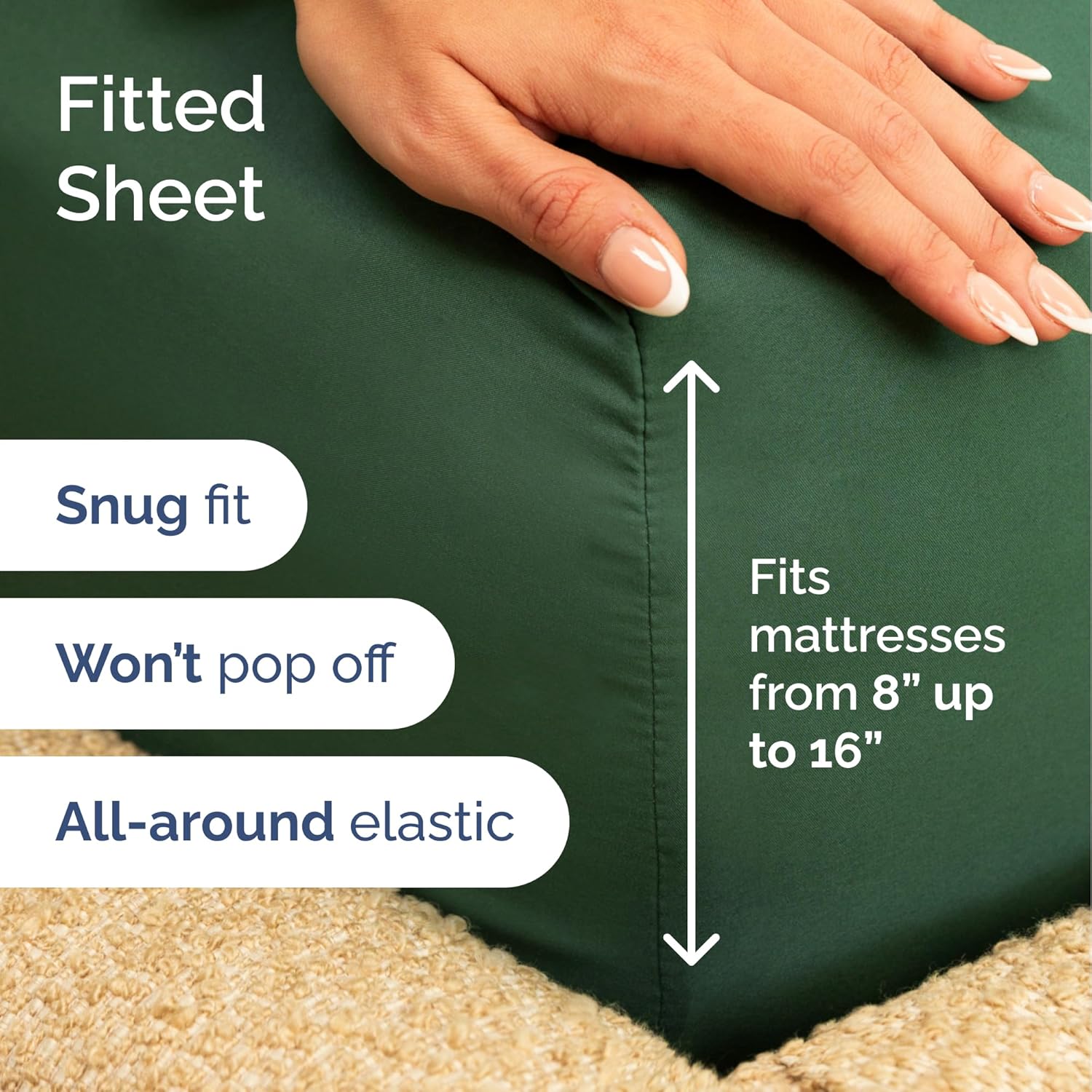 4pc Emerald Green Sheet Set with Duvet (King Size) Bundle - Bed Set Includes Fitted Sheet, Flat Sheet, Duvet Cover and Pillow Cases/Shams - Hotel Luxury Bedding Set - Breathable & Cooling Duvet Set