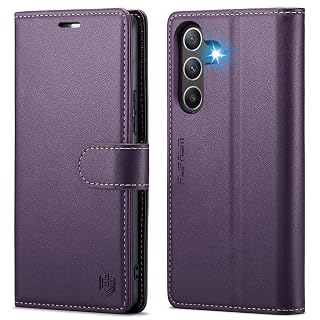 FLIPALM Wallet Case for Samsung Galaxy A37 5G, RFID Blocking Credit Card Holder, PU Leather Folio Flip Kickstand Protective Shockproof Cover for Galaxy A37 (Purple) - Amazon product rated Grade B
